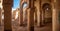 Desert town of Mhamid, Morocco village with sand dunes and old muslim mosque in north Africa, old narrow streets, traditional clay