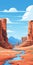 Desert Valley: Flat Illustration With Windows Vista Style