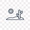 Desert vector icon isolated on transparent background, linear De