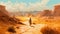 Desert Wanderer: A Faith-inspired 2d Game Art In Van Gogh Style