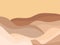 Desert wavy landscape with dunes in a minimalist style. Flat design. Boho decor for prints  posters and interior design. Mid-