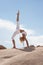 Desert Yoga Woman Urdhva Dhanurasana Pose