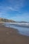 Deserted beach except for the seagulls at Paekakariki near Wellington, New Zealand