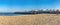 Deserted beach during quarantine in Chernomorka, Ukraine