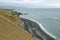 Deserted black sand beach