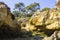 A deserted cove along from the Oura Praia Beach Portugal