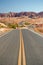 Deserted highway in desert