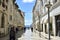 The deserted main street of Marmontova in Split in early spring, Croatia