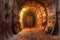 deserted missile silo with its rusty door ajar