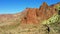 Deserted mountain landscape with volcanic rocks against blue sky. Nature in Teide National Park. Tenerife Canary Islands