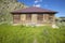 Deserted old prairie log cabin in Centennial Valley near Lakeview, MT