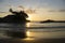 Deserted, Peaceful Beach at Sunset