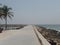 A deserted pier on the beautiful coast of Oman