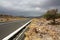 Deserted Road to Misty Mountains on Lesvos Island, Greece, Europe