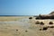 Deserted rocky beach