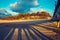 Deserted sandy beach. Palanga, Lithuania