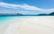 Deserted tropical island beach and clear blue water, southern Japan