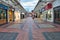 An almost deserted urban shopping mall pictured during the England autumn lockdown in November 2020.
