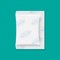 Desiccant silica gel in white paper package isolated on background