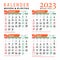 Design 1 Calendar 2023 with Hijriah, with Indonesian National Holidays complete with Hijriyah, Javanese and Masehi. vector