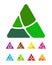 Design abstract triangle logo element