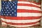 Design American Flag on wood background