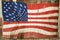 Design American Flag on wood background