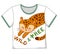 Design of baby print for T-shirt. Cute leopard tropical illustration vector. Sketch of childrens T-shirt