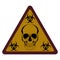 Design with bio-hazard symbol printed