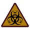 Design with bio-hazard symbol printed