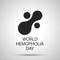 Design black icon of blood plasma. world hemophilia day. Vector illustration EPS 10.