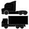 Design of car silhouettes, truck, automobile, vehi