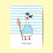 Design of cards with cute goose sailor.