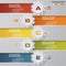 Design clean number banners with 3d gear shapes template/graphic or website layout. 5 steps chart.