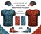 Design collection of realistic T-shirts, smartphone, Sneakers an