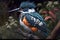Design of colorful Belted Kingfisher bird the Jungle