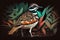 Design of colorful Killdeer bird in the Jungle