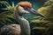 Design of colorful Sandhill Crane bird in the Jungle