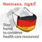 Design concept of Medical information poster against virus epidemic Germans, fight Stay home to conserve health care resources