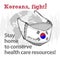 Design concept of Medical information poster against virus epidemic Koreans, fight Stay home to conserve health care resources