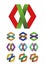 Design cross ribbon logo element