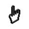 Design cursor hand icon, isometric 3d style