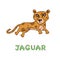 Design Cute Jaguar . small icon for stock.