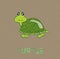 Design Cute Little Turtle. small icon for stock.