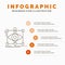 design, draft, sketch, sketching, visual Infographics Template for Website and Presentation. Line Gray icon with Orange