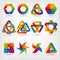 Design elements. abstract symbol set in rainbow colors