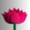 Design elements - pink lotus flower 3D.