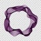 Design elements. Wave many purple circle lines of a ring on a transparent background isolated.