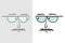 Design of face with glasses reflection