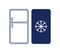 Design of flat fridge icon